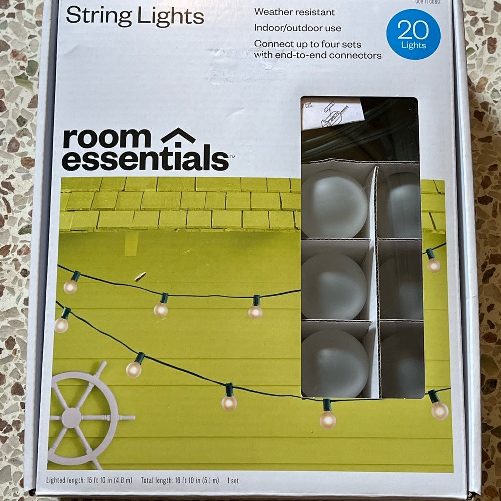 Room Essentials White Holiday String Lights